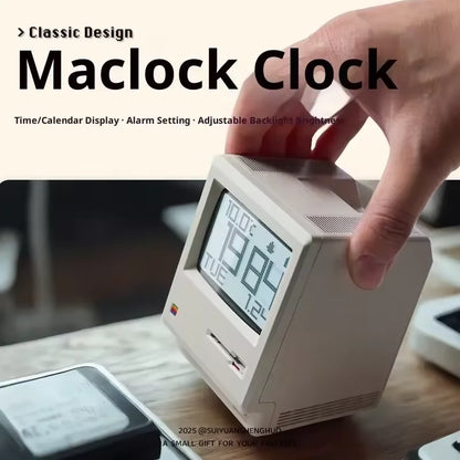 60 Hours Standby Retro Maclock Alarm Clock Student Specific Wake-Up Artifact Desktop Decor Electronic Display Creativity Clock