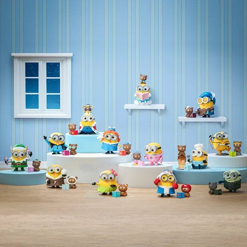 POP MART Minions Bedtime Stories by Bob and Tim Series Trendy Blind Random Box Toys Mystery Box Guess Bag Action Figure Surprise