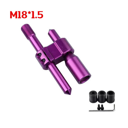 Car Aluminum H Type Gear Shift Knob Extension Adjustable Extender Shifter Lever Handle M18*1.5 M12*1.25 With Three Adapters