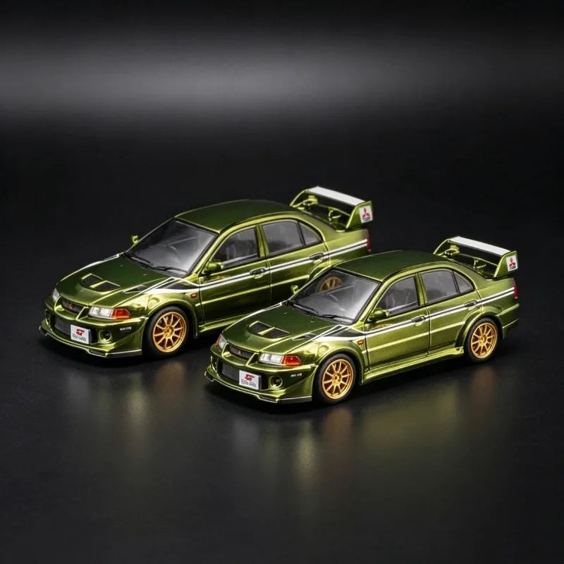 WORKS MODEL 2026TDE-1:64 Mitsubishi Evolution Simulation Alloy Car Model, Boys' Toy, Collection Decoration Item.