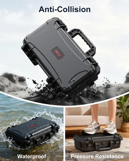 Waterproof Hard Travel Case for Nintendo Switch 2 Console, 2 Pro Controllers, 16 Game Cards and Other Accessories