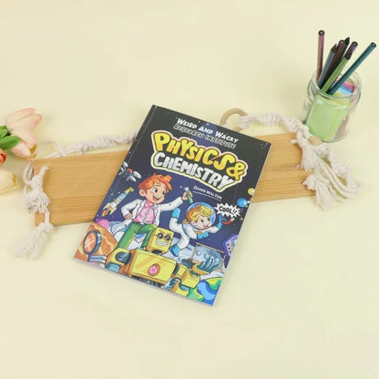 2PCS Kids Educational Comic Book Set Physics & Chemistry  Murphy's Law Fun Science Life Wisdom Gift for Boys Girls English Books