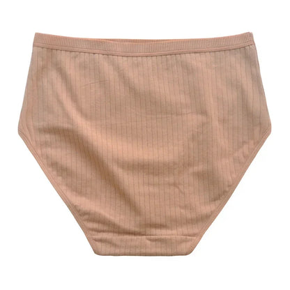 6pcs Cotton Women Panties Lady Plus Size Underwear High Waist Briefs Breathable Solid Color Female Lingerie Shorts