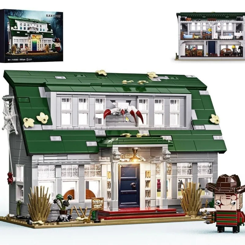 Villa Building Blocks Assembly Model, Simulation House Home Ornament, Craft Collection Decor Educational Assembly Gift