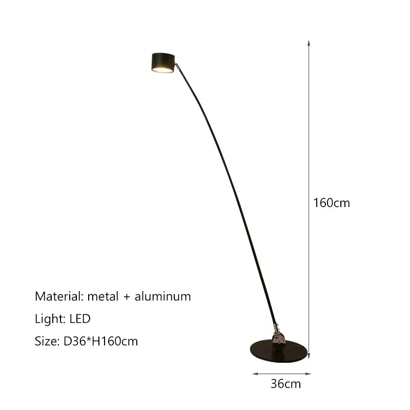 Home Decorations Floor Lamp Minimalist Long Pole Led Lights Living Sofa Corner Bedroom Bedside Standing Fishing Light
