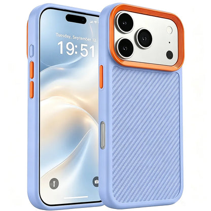 Official Carbon Fiber Phone Case For iPhone 17 18 Promax 12 13 14 15 16 17 Pro Max 16 Plus Silicone Shockproof Protector Cover