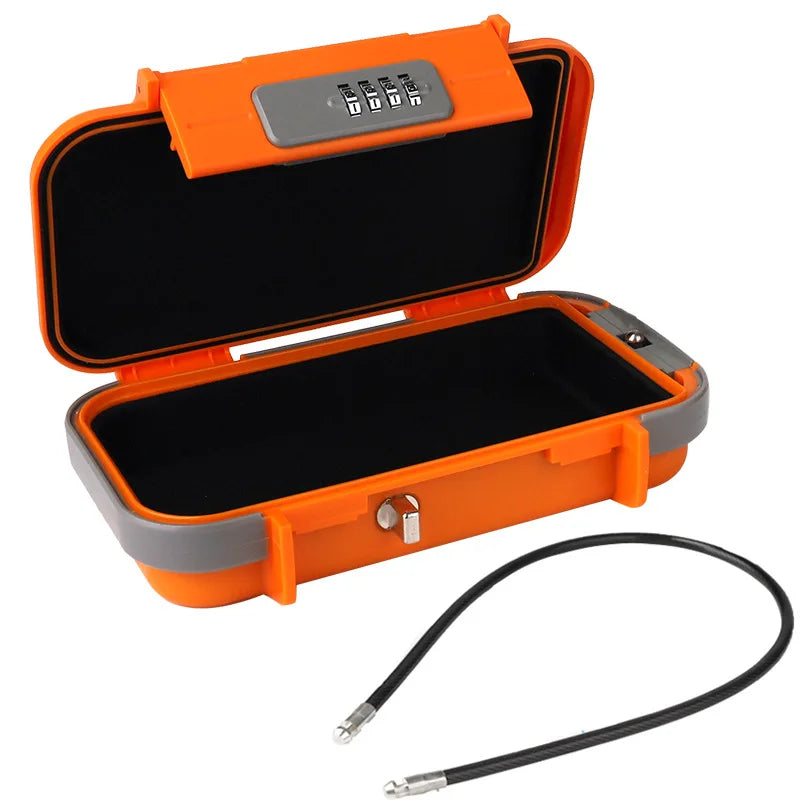 Creative Portable 4-digit Combination Lock Beach Safe Box With Steel Wire Outdoor Camp Sports Cycling Swim Security Storage Box