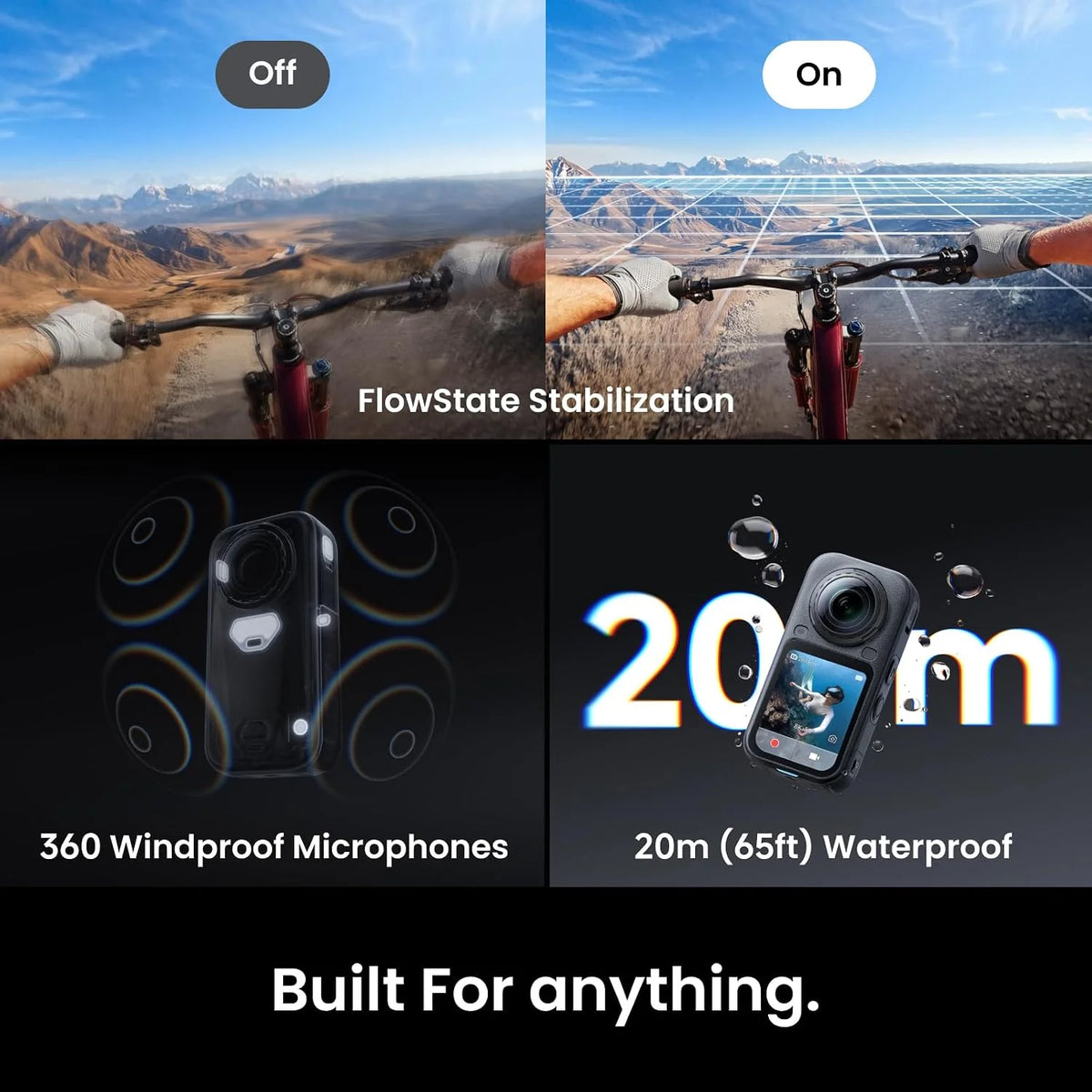 Original Insta360 X6 8K 360 Action Camera 1-Inch Sensor FlowState Stabilization AI Auto Editing Waterproof Sports Camera