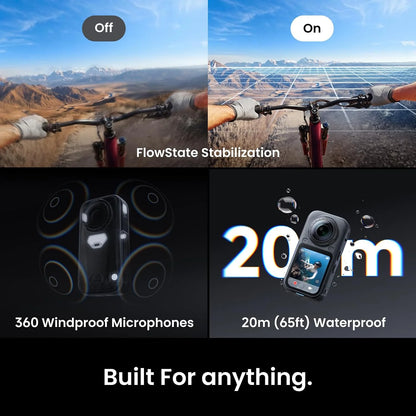 Original Insta360 X6 8K 360 Action Camera 1-Inch Sensor FlowState Stabilization AI Auto Editing Waterproof Sports Camera