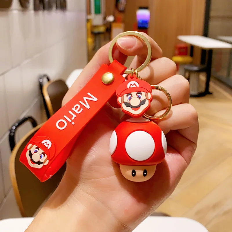 New Creative Super Mario Figurine Keychain, Cute Doll Backpack Hanger, Pendant, Exquisite Gift Keychain