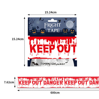 Halloween Decoration Tape,Warning Line,Warning Tape Signs,Window Wall Danger Decoration Props