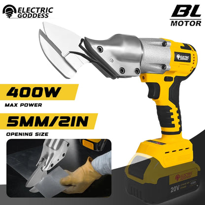 EGOD Brushless Electric Scissors 400W Multi-Purpose Scissors Tin Scissors Adjustable Speed Power Tool for Dewalt 20V Battery