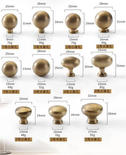 Light Luxury Brass Furniture Handles Retro Long Strip Cabinet Handles Round Door Drawer Knobs Kitchen Wardrobe Cupboard Pulls