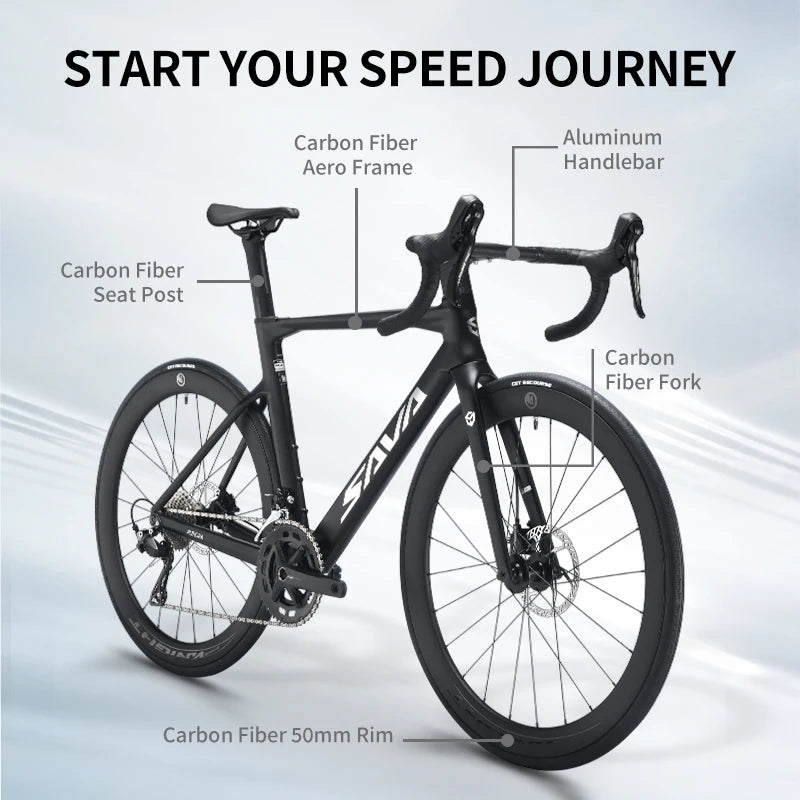 SAVA A7L PRO 26 New Low-Priced Carbon Fiber Road Bike with SHIMAN0 7120 Kit 24 Speed Lightweight 8.9kg Road Bike Race Bike