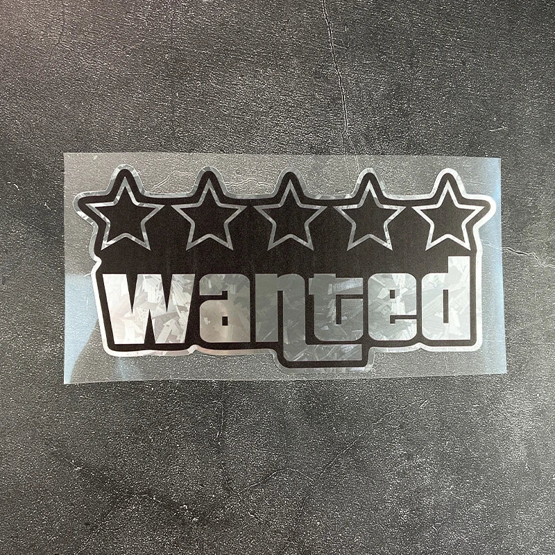 Pentagram Wanted Motorcycle Stickers Waterproof DIY Motorbike Fuel Tank Helmet Box Car Window Trunk Body Durable Vinyl Decals