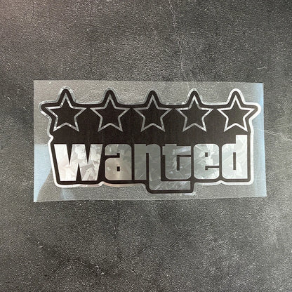 Pentagram Wanted Motorcycle Stickers Waterproof DIY Motorbike Fuel Tank Helmet Box Car Window Trunk Body Durable Vinyl Decals