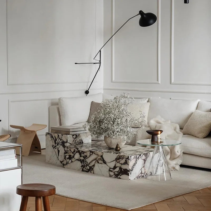 Rectangular Unique Coffee Table Luxury Italian Designer Large Coffee Table Modern Marble Table Basse Salon Living Room Furniture