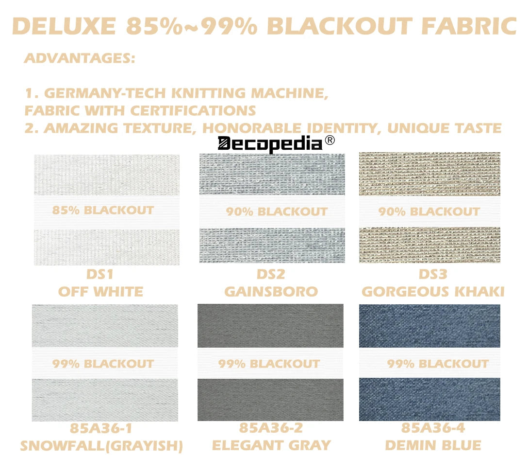 Decopedia Custom Made Zebra Blinds for Windows Motorized Roller Blinds Blackout Day and Night Window Blinds for Sliding Door