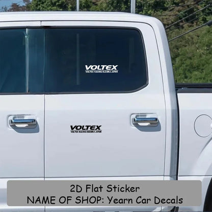 Clear Background Voltex Suzuka Racing Waterproof Decal Black White Auto Vehicle Window Decor Sticker 1PC