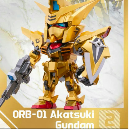 2026 Qmsv Mini Gold Team Gundam Blind Box Q Version Figure Golden Coating Hidden Style Desktop Decor Toy Gift For Gundam Fans