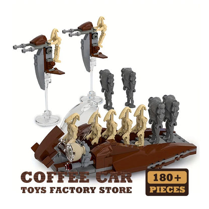 Sci-Fi Military Space Transport Ship MOC Bricks Toys Mecha Warrior Airship Model Star Plan Robot Spaceship Building Blocks Gifts