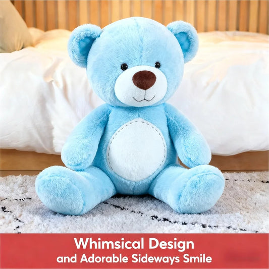 Super Cute Blue Bear Teddy Plush Toy 33CM High Quality Stuffed Animals for Girls Boys Baby Christmas Gift