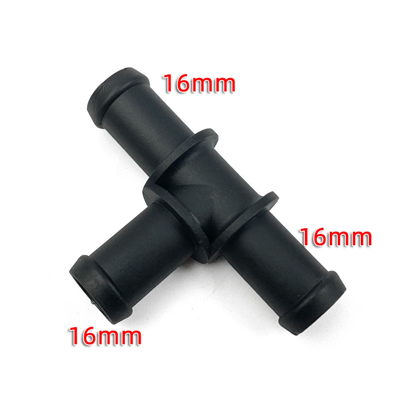 BOICY Coolant Water Pipe Tee Connector Car Black Auto 3 Way Tee Heater Water Hose Fitting Connector Kit for VW Audi Skoda Seat
