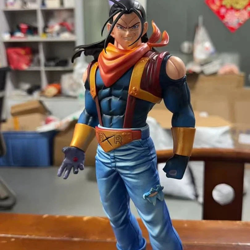 Dragon Ball Android 17 Figure Model Ornament Trendy Toy Action Figures Static Statue Desktop Collection Decoration Creative Gift