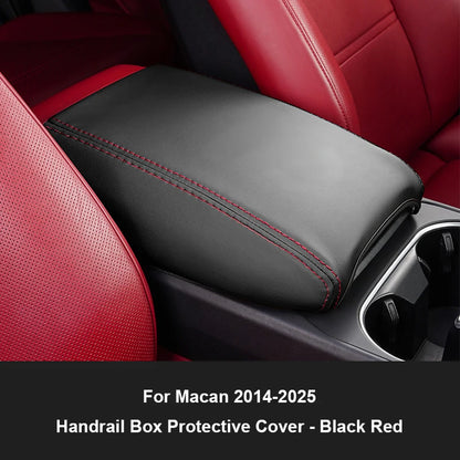 For Porsche Cayenne 2018-2025 Macan 2014-2025  PU Leather Car Armrest Box Protector Cover Central Control Interior Accessories