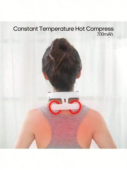 2026 1pc Portable Electric Neck Massager, Smart Cervical Massager - Neck and Shoulder Relief Rechargeable