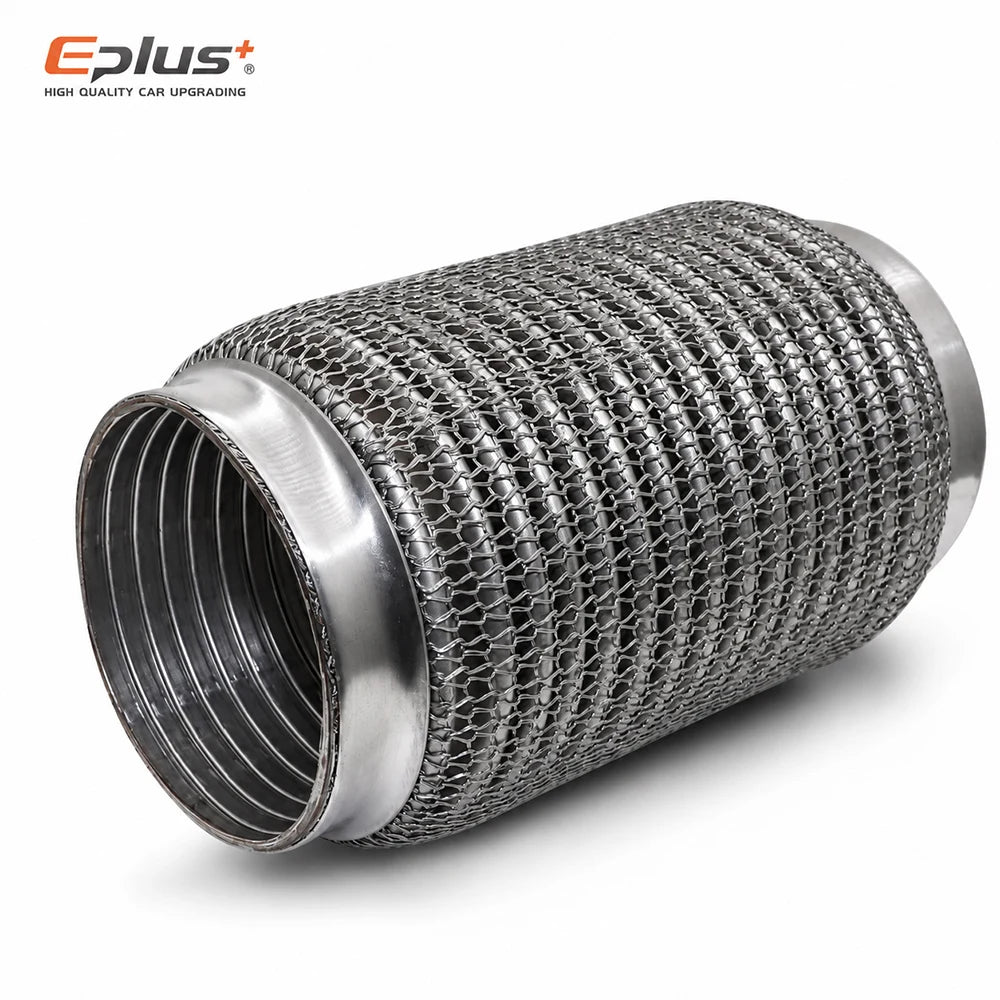 Universal Automotive Chain Link Mesh Exhaust Hose Stainless Steel Braided Flexible Bellows for Car Exhaust System Replacement