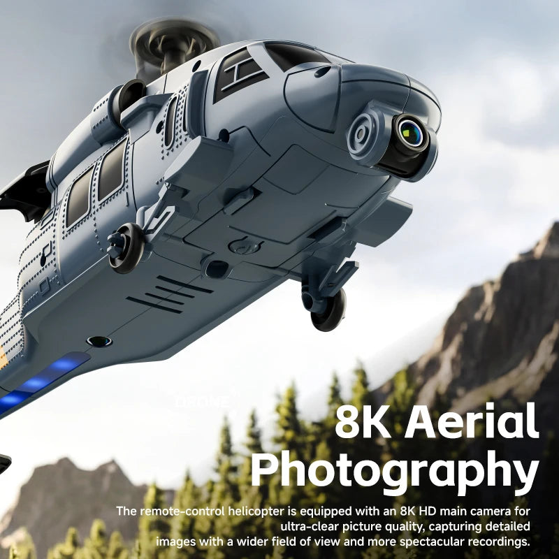 4DRC L2 RC Apache Military Fighter Helicopter 8K Aerial Photography 6-Axis Gyroscope Single-Rotor Flybarless Built-in Screen Toy