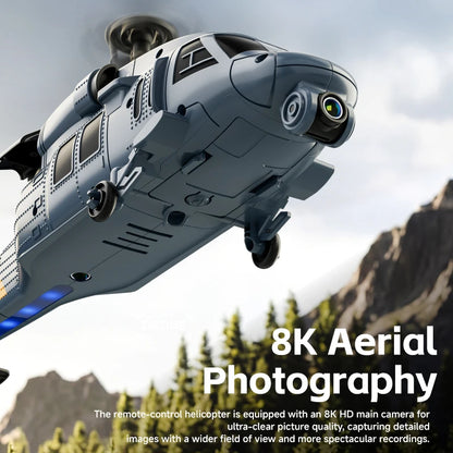 4DRC L2 RC Apache Military Fighter Helicopter 8K Aerial Photography 6-Axis Gyroscope Single-Rotor Flybarless Built-in Screen Toy