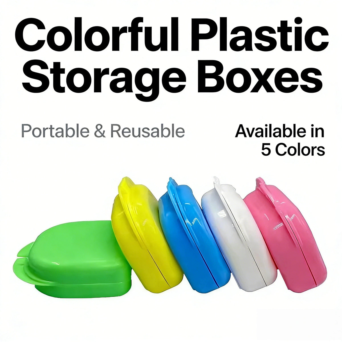 50pcs Denture Storage Box Dental Orthodontic Braces Retainer False Teeth Protective Case Prosthesis Teeth Container Boxes