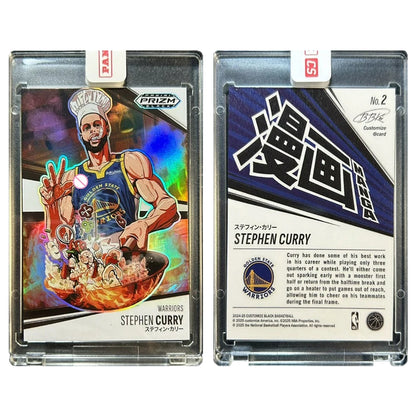 PANINI DIY manga homemade Curry James Doncic Durant Wembanyama Jokic Edwards Morant Textured Rainbow Sparkle Collectible Card