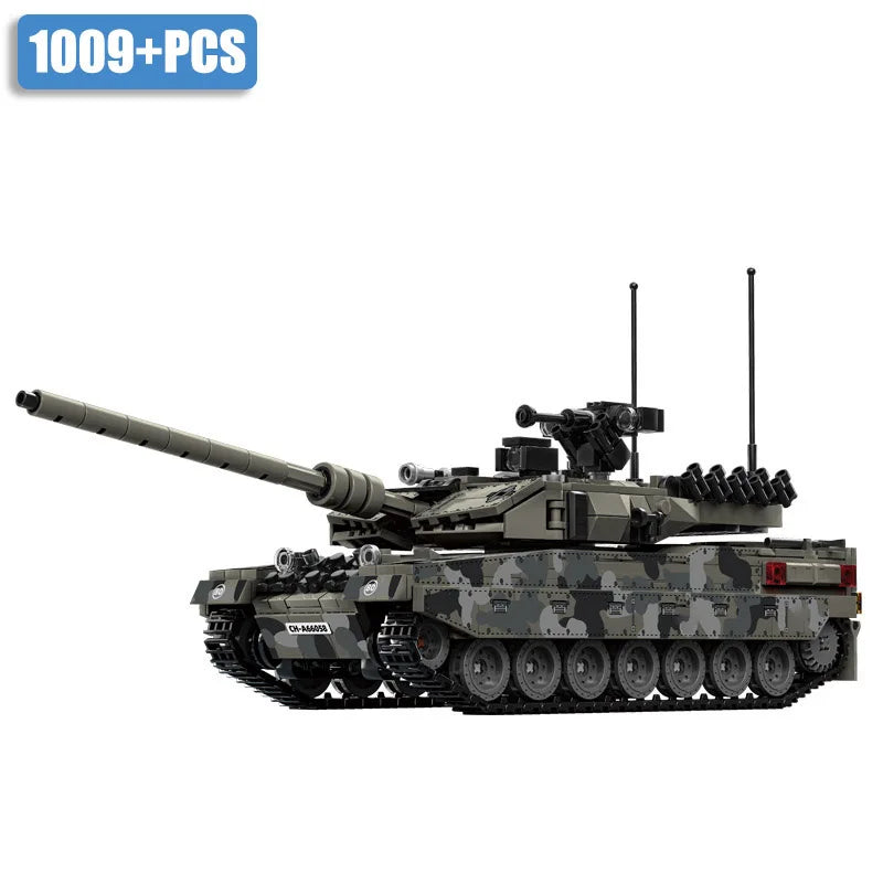 Military WW2 MOC Leopard 2A7 Army Main Battle Tank Soldiers Building Blocks Bricks M1 T90M Tank Set For Gifts