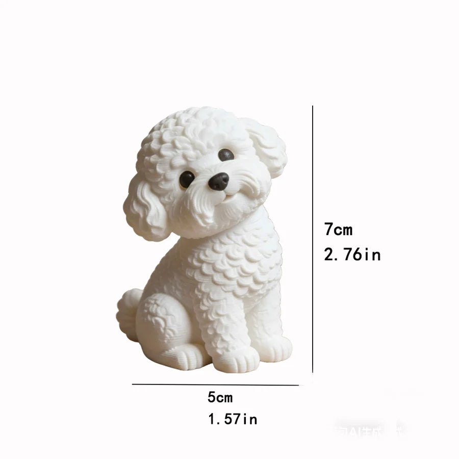 Cute Pet Dog Ornaments, Miniature Dog Figurine Crafts, Room Decor, Scene Decoration, Wedding Supplies, Office Desk Decorations