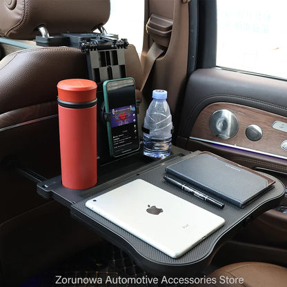 High-end Multifunctional Car Travel Tray Foldable Backseat Desk with Cup Holder Universal Fit for Most Cars Road Trips