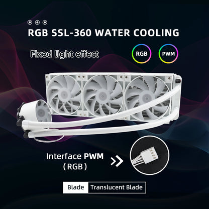 MANMU Water-cooled All In One CPU Liquid Cooling 360mm ARGB Water-Cooled Radiator for X99 Motherboard