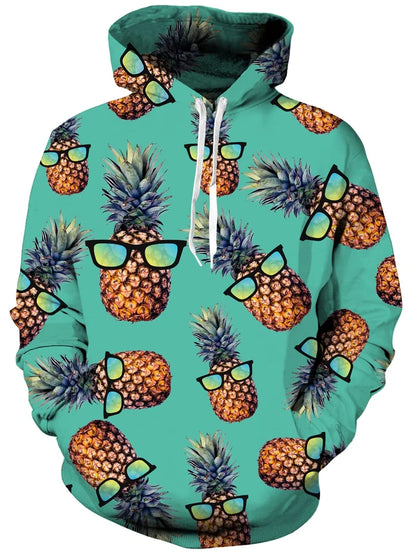 New Printed Unisex Hoodies Novelty Print 3D Patternv Hooded Pullover Sweatshirt With Pocket Hoodie Streetwear Loose Comfortable