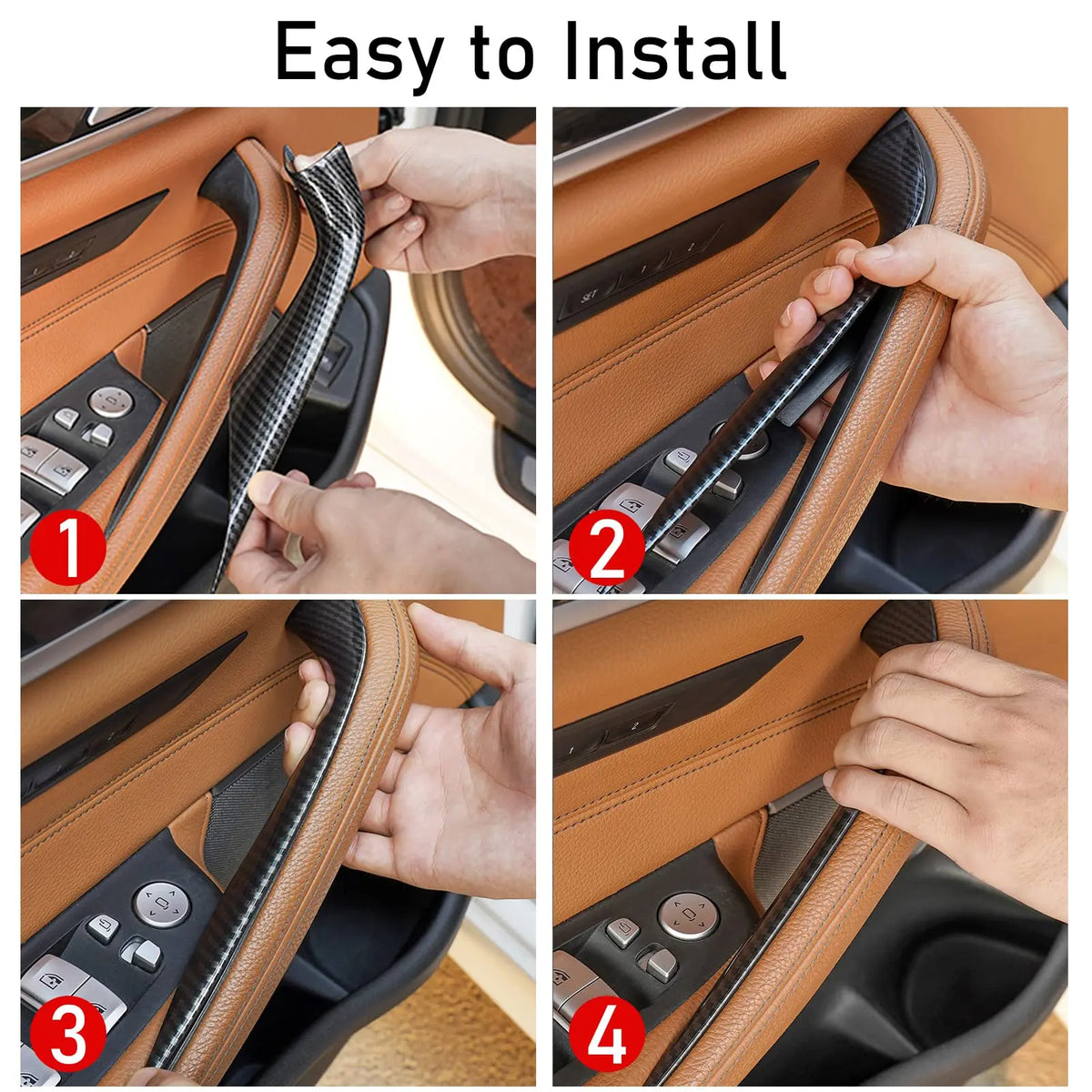 5 Series G30 G31 Snap On Car Door Handle Inner Cover For BMW G30 F90 M5 530i M Sport 540i Protective
