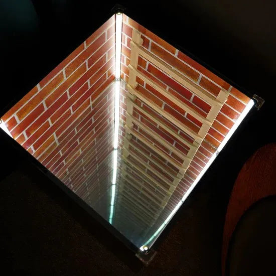 New Arrival Hot Sales Barrel Design Bar Height Table Customized Logo Infinity Mirror Nightclub Pub Led Light Up Furniture