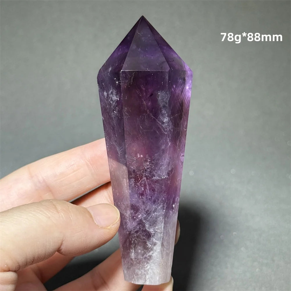 Amethyst Scepter Natural Mineral Quartz Gem Aura Spiritual Meditation Treatment Energy Home Garden Feng Shui Decoration