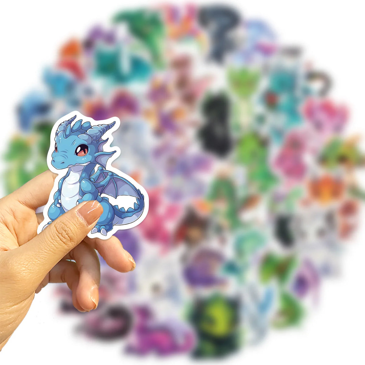 50-100pcs Cartoon Cute European Dragon Stickers Pack for Scrapbooking Laptop Travel Luggage Laptop Wall Car Decoration Decal