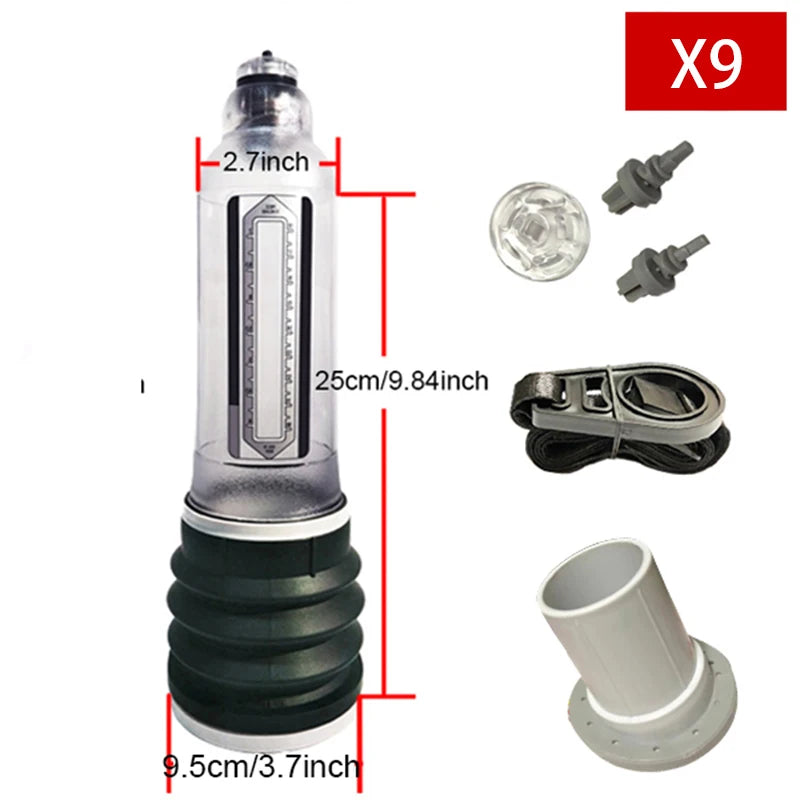 Male Penis Pump Water Vacuum Pump For Men Penis Enlargement Pump Dick Extender Cock Exercises Pump Glans Trainer Adults Sex Toys