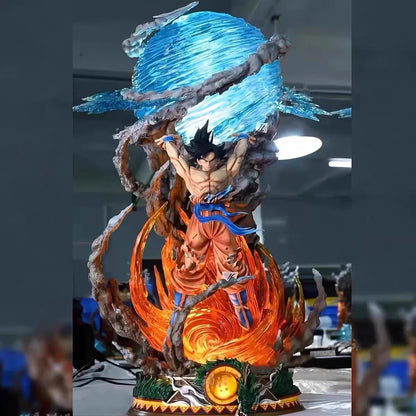 Hot Dragon Ball Son Goku Genki Dama Anime Led Lamp Collectible Statue Desk Decor Gift Men Glow In The Dark Action Figure ﻿