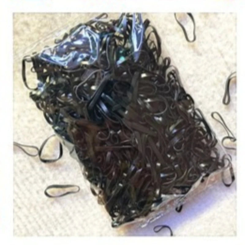 100pcs of Coffee Brown Elastic Hair Ties - Disposable High-Elasticity Ponytail Holders for Women And Girls.