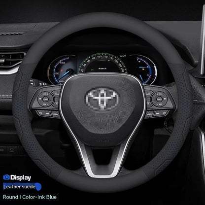 Carbon Fiber Steering Wheel Covers Suitable for Toyota Crown CHR, Yaris, Corolla, Auris, Rav4, Prius, Camry, Raize, Prado.