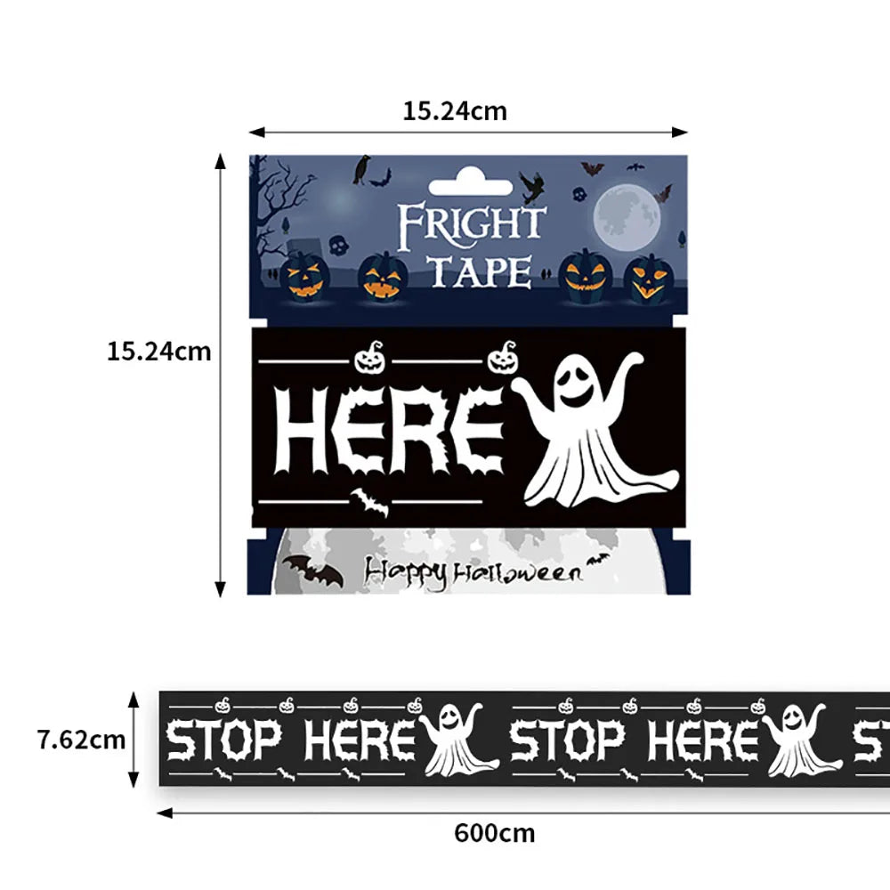 Halloween Decoration Tape,Warning Line,Warning Tape Signs,Window Wall Danger Decoration Props