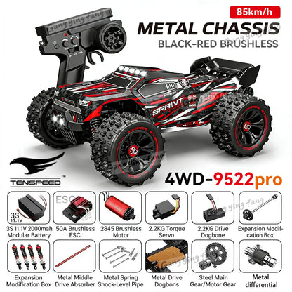 RC Car Brushless 4WD 9522PRO 85KM/H High Speed  Off-Road Drift Remote Control Car 1:16 Professional Racing Cars 9522 50KM/H